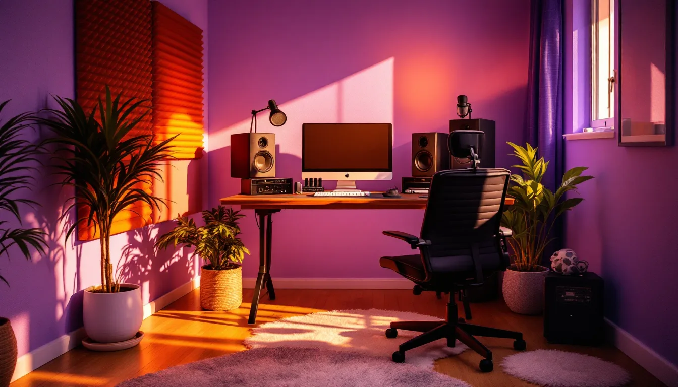 The treated recording and editing room at Soundclave