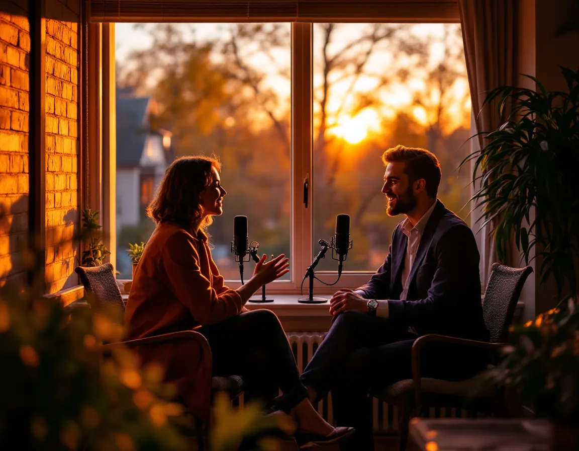 A founder interview being recorded